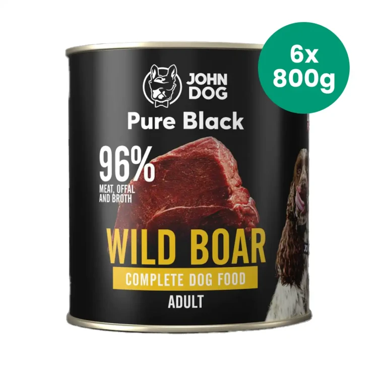 6x800g-Dzik-Pure-Black-John-Dog-monobiałkowa-mokra-karma-dla-psa.webp