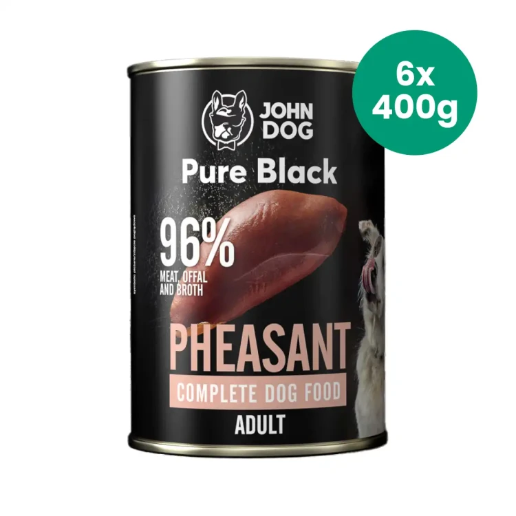 6x400g-Bażant-Pure-Black-John-Dog-monobiałkowa-mokra-karma-dla-psa.webp