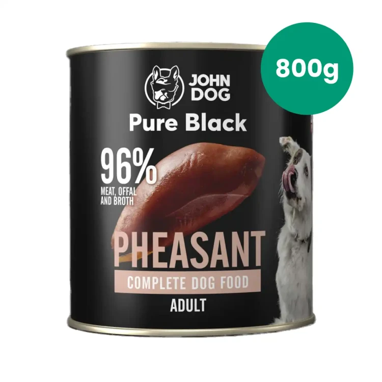 John Dog Pure Black bażant 800 g – puszka