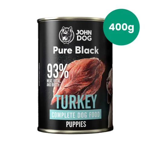 John Dog Pure Black Junior indyk 400 g – puszka