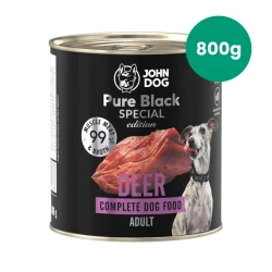 Jeleń 800g John Dog Pure Black Special Edition monobiałkowa mokra karma dla psa