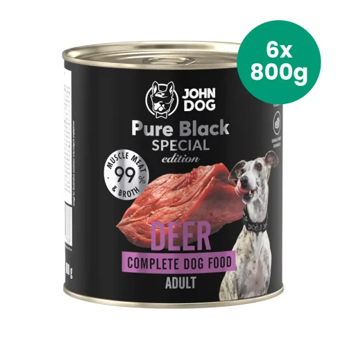 John Dog Pure Black Special Edition jeleń 6 × 800 g – puszka