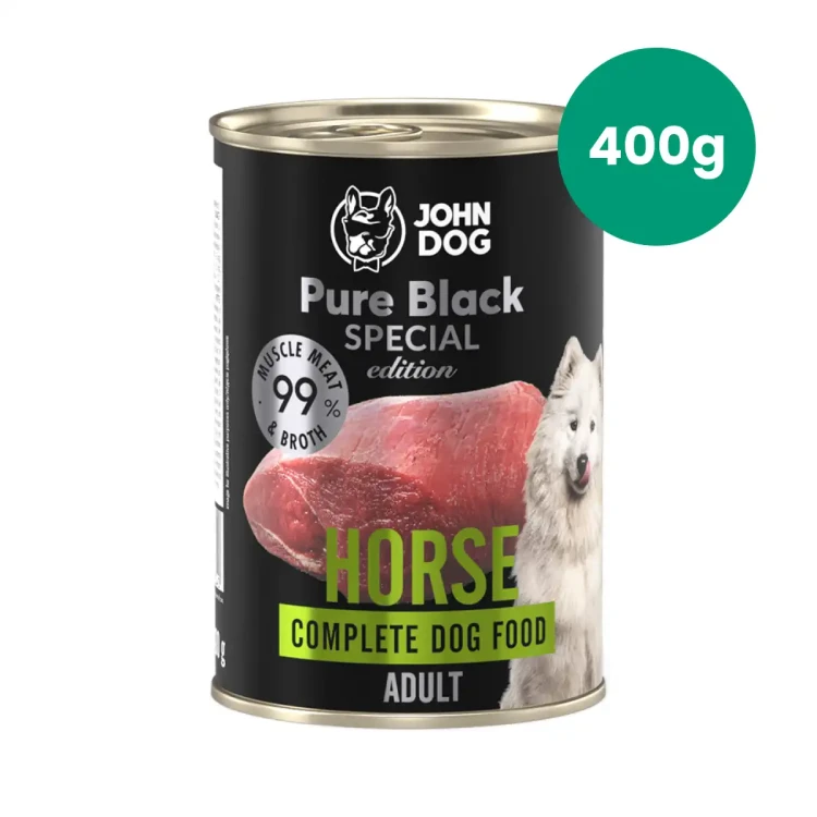 John Dog Pure Black Special Edition konina 400 g – puszka