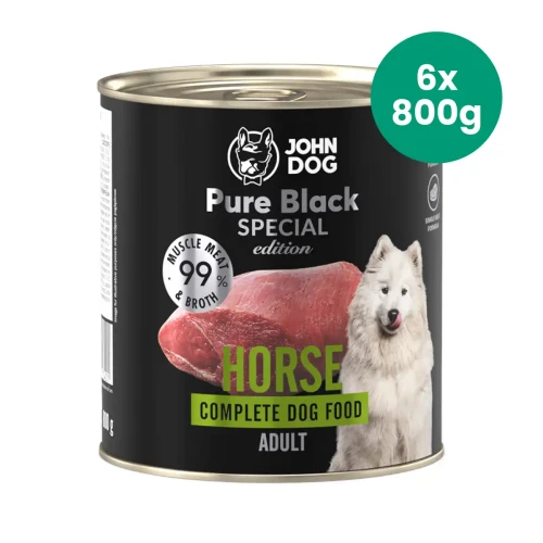 John Dog Pure Black Special Edition konina 6 × 800 g – puszka