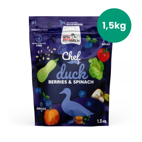 Syta Micha Chef kaczka 1,5 kg – karma w opakowaniu