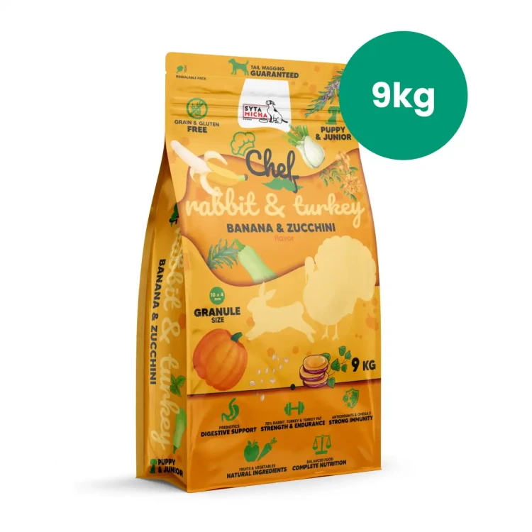 Syta Micha Chef Junior królik z indykiem 9 kg – worek