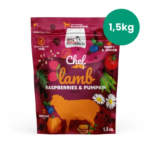 Syta Micha Chef Junior jagnięcina 1,5 kg – opakowanie karmy