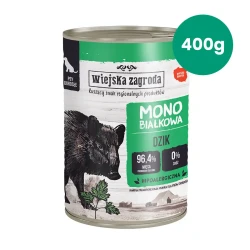 Dzik 400g Wiejska Zagroda karma mokra monobiałkowa dla psa