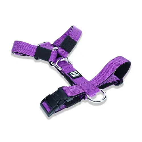 BullyBillows Mini TRI-Harness Anti-Pull – fioletowe szelki dla psa