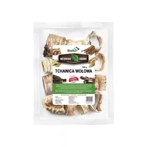 Balto tchawica wołowa 250 g – suszony gryzak