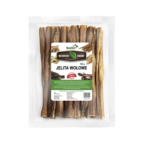 Balto jelita wołowe 100 g – suszone przysmaki