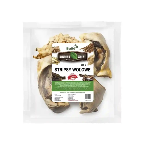 Balto stripsy wołowe 250 g – suszone przysmaki