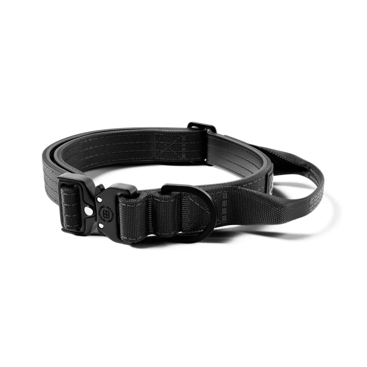 BullyBillows Light Combat 2,5 cm – czarna obroża z uchwytem