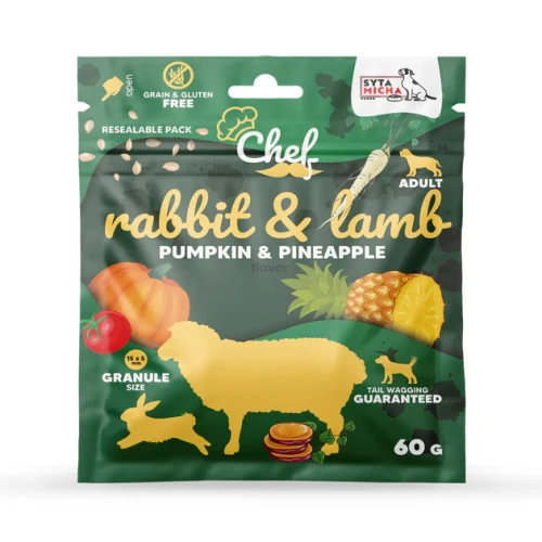 Syta Micha Chef królik z jagnięciną – próbka karmy 60 g