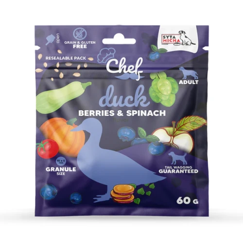 Syta Micha Chef kaczka – próbka suchej karmy 60 g