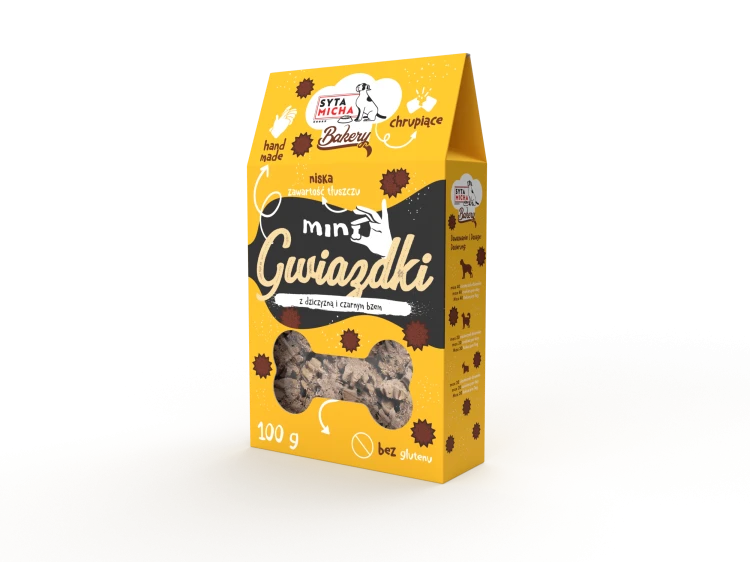 Syta Micha Mini Gwiazdki z dziczyzną 100 g – pudełko ciastek