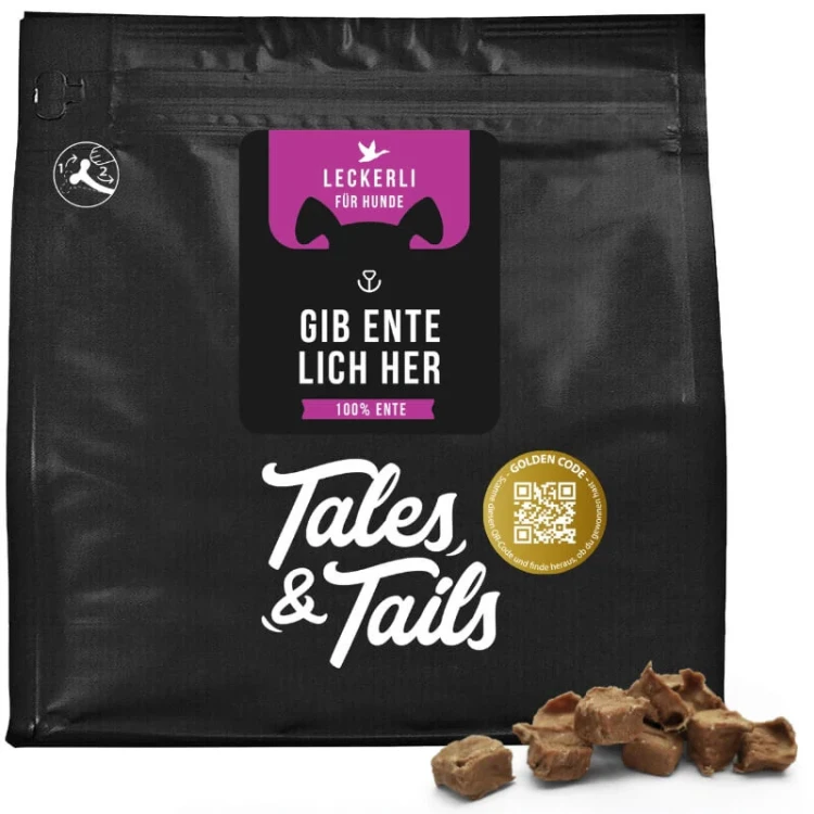 Tales & Tails Ente kaczka 250 g – przysmaki i opakowanie