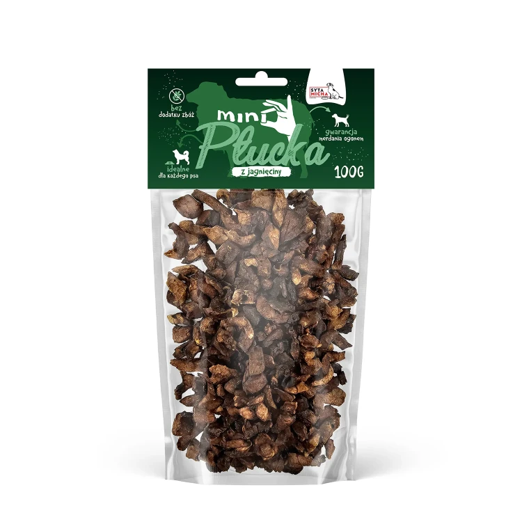 Syta Micha Mini Płucka jagnięce 100 g – torebka przysmaków