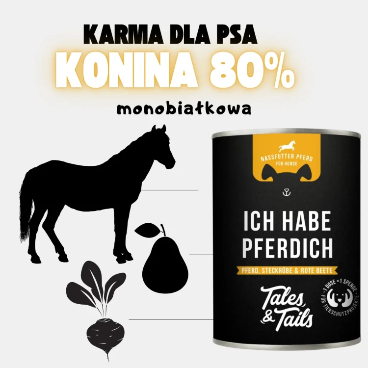 Tales & Tails Konina - Mokra Karma monoproteinowa Dla Psa Alergika.webp
