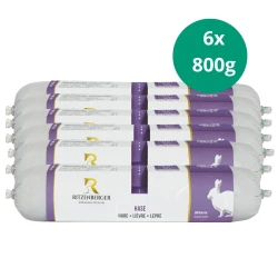 Zestaw 6x800g  kiełbasa dla psa z Zająca od Ritzenberger
