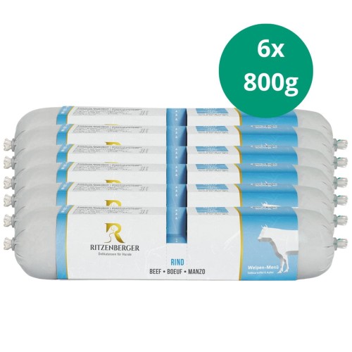Ritzenberger wołowina dla szczeniąt – zestaw rolad 6 × 800 g