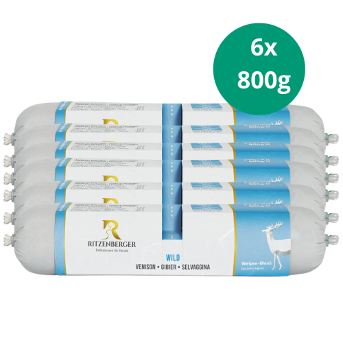 Ritzenberger dziczyzna dla szczeniąt – zestaw rolad 6 × 800 g