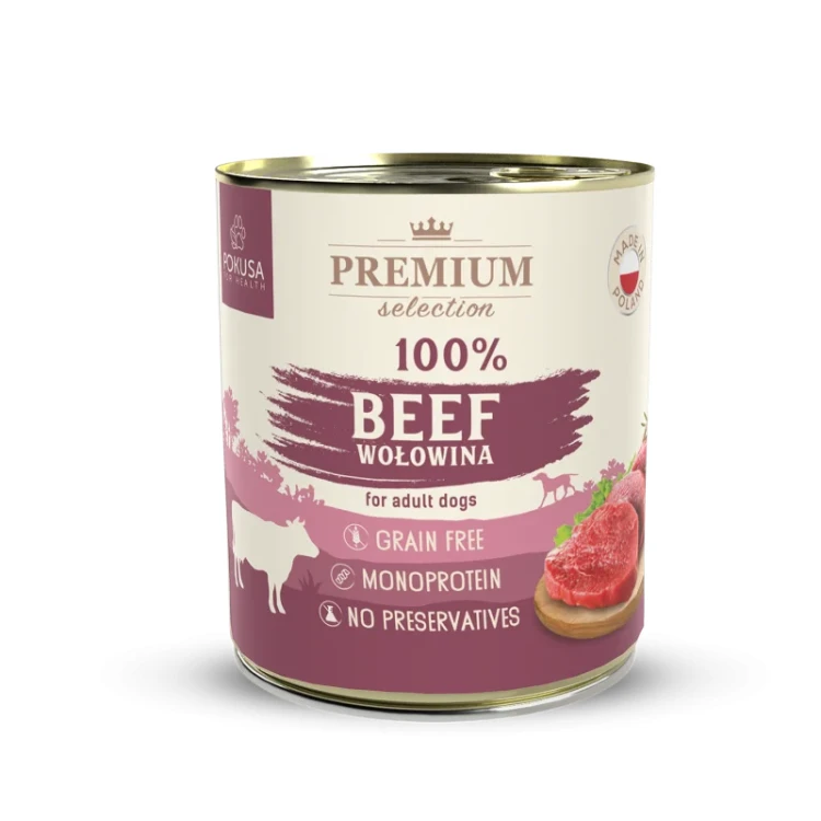 Wołowina 100% Pokusa karma mokra dla psa.webp