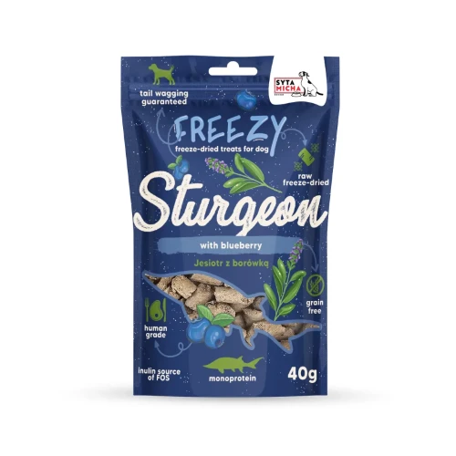 Syta Micha Freezy jesiotr z borówką i szałwią 40 g