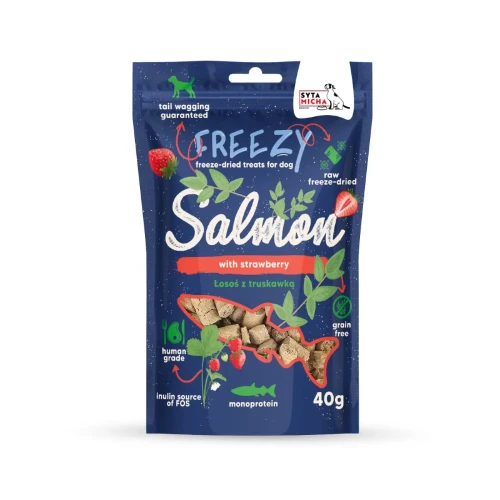 Syta Micha Freezy łosoś z truskawką i bazylią 40 g