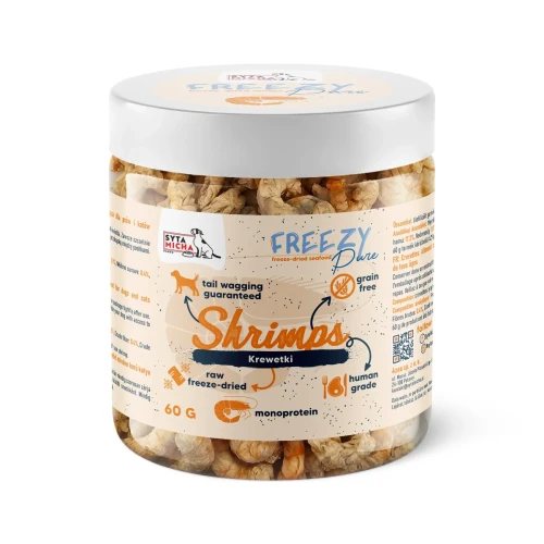 Syta Micha Freezy Pure krewetki 60 g – liofilizowany przysmak