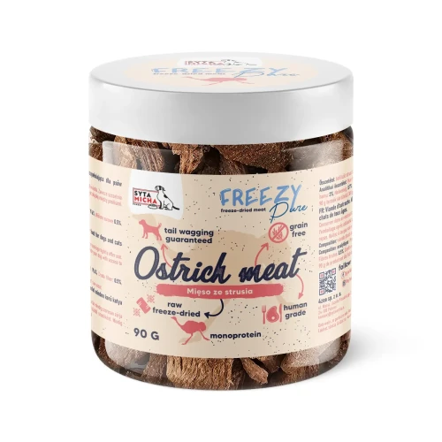 Syta Micha Freezy Pure struś 90 g – liofilizowany przysmak