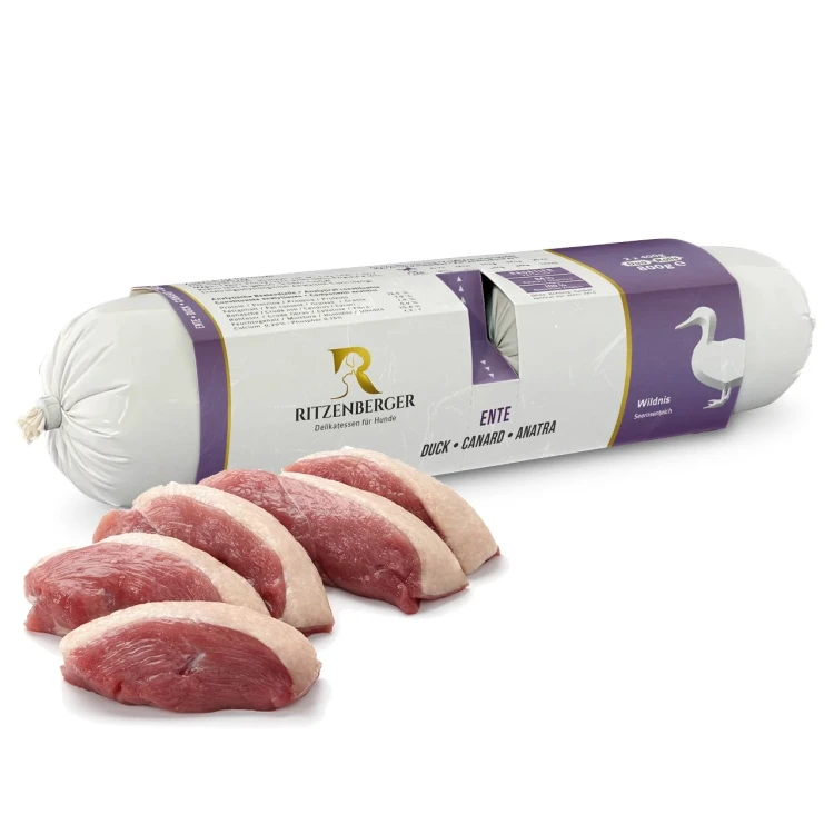 Ritzenberger Duo Rolls kaczka i pstrąg 2 × 400 g – rolada karmy