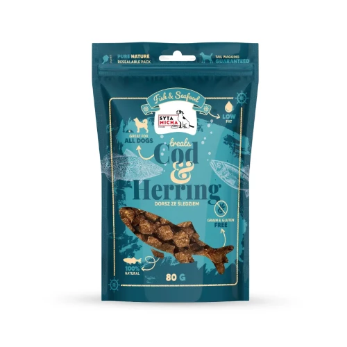 Syta Micha Fish & Seafood dorsz ze śledziem 80 g