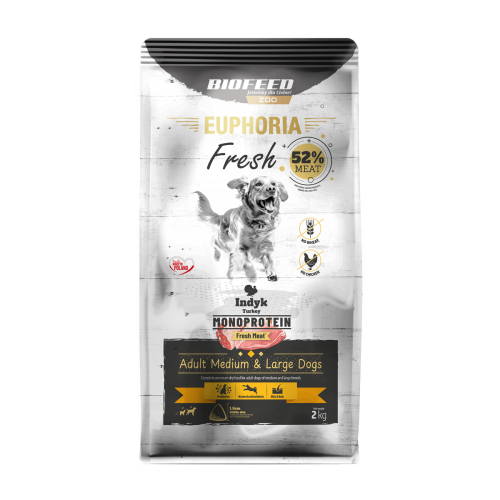 Euphoria Fresh Adult indyk 2 kg – średnie i duże rasy