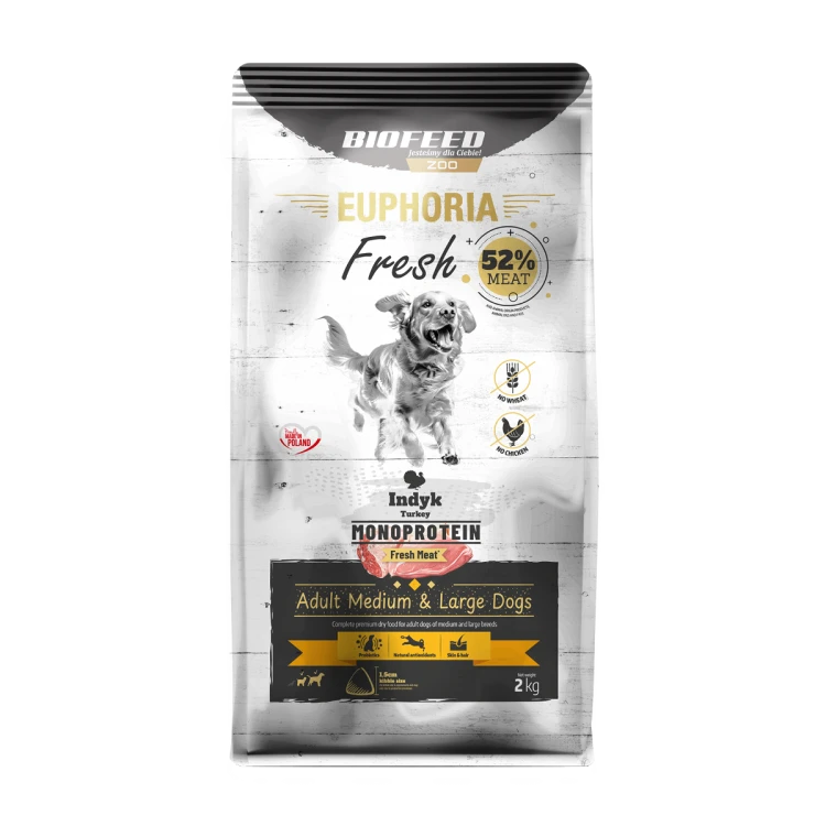 Euphoria Fresh Adult indyk 2 kg – średnie i duże rasy