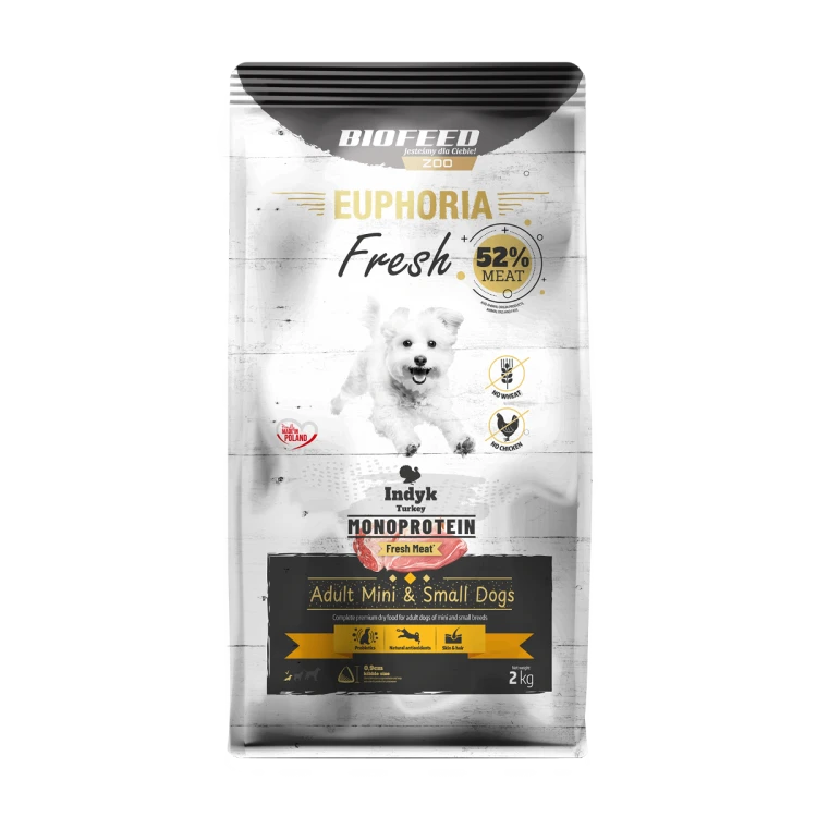 Euphoria Fresh Adult indyk 2 kg – mini i małe rasy