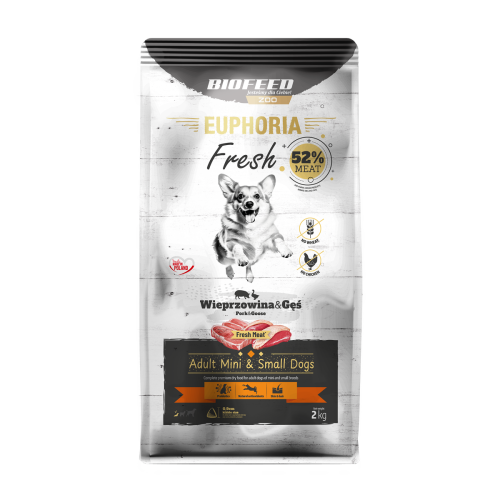 Euphoria Fresh Adult wieprzowina z gęsią 2 kg – mini i małe rasy