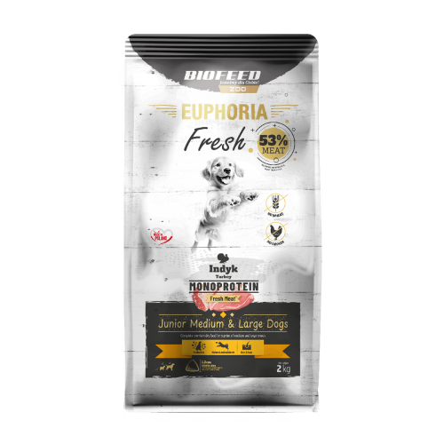 Euphoria Fresh Junior indyk 2 kg – średnie i duże rasy