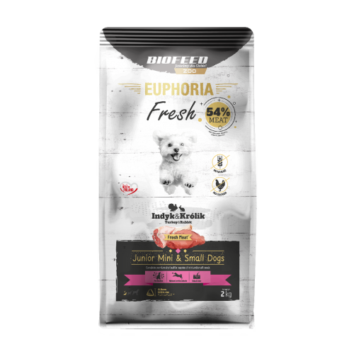 Euphoria Fresh Junior indyk z królikiem 2 kg – mini i małe rasy