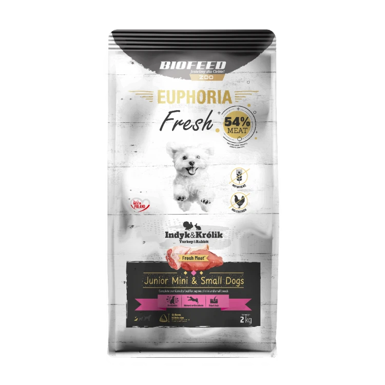 Euphoria Fresh Junior indyk z królikiem 2 kg – mini i małe rasy