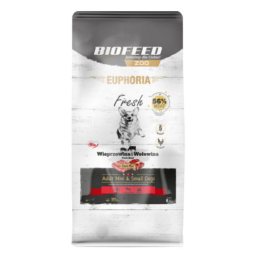 Euphoria Fresh Adult wieprzowina z wołowiną 8 kg – mini i małe rasy