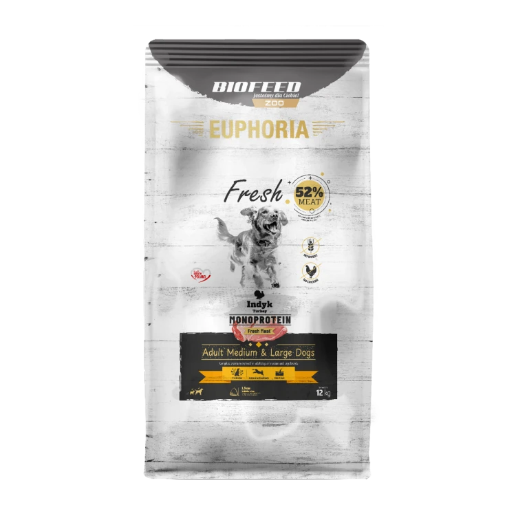 Euphoria Fresh Adult indyk 12 kg – średnie i duże rasy