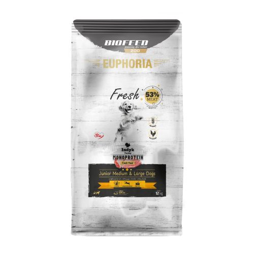 Euphoria Fresh Junior indyk 12 kg – średnie i duże rasy