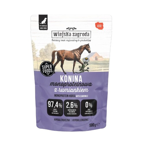 Wiejska Zagroda konina 500 g – saszetka karmy mokrej
