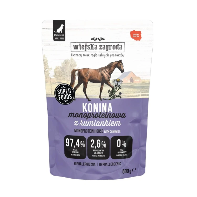 Wiejska Zagroda konina 500 g – saszetka karmy mokrej