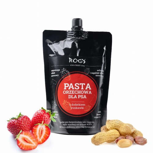 ROGY pasta orzechowa z suszonymi truskawkami 300 g