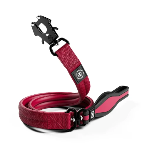 BullyBillows RR Nylon Combat Lead – smycz burgundowa, długość 120 cm