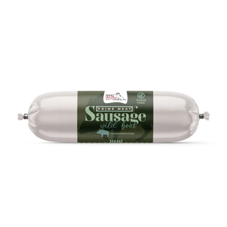 Syta Micha Prime Meat – kiełbaska dzik 80 g