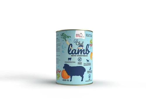 Syta Micha jagnięcina Junior z warzywami 400 g – karma mokra
