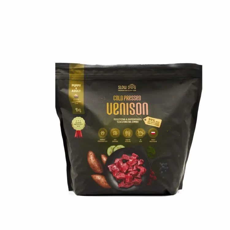 Slow Dog dziczyzna i superfoods 1 kg – opakowanie karmy